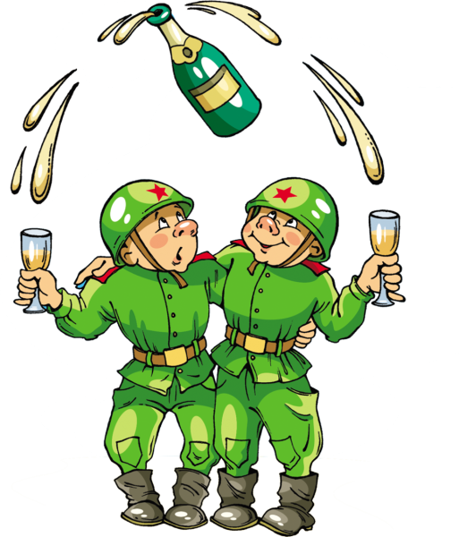 Мультяшные солдаты на 23 февраля