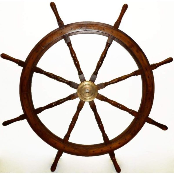Штурвал корабля деревянный