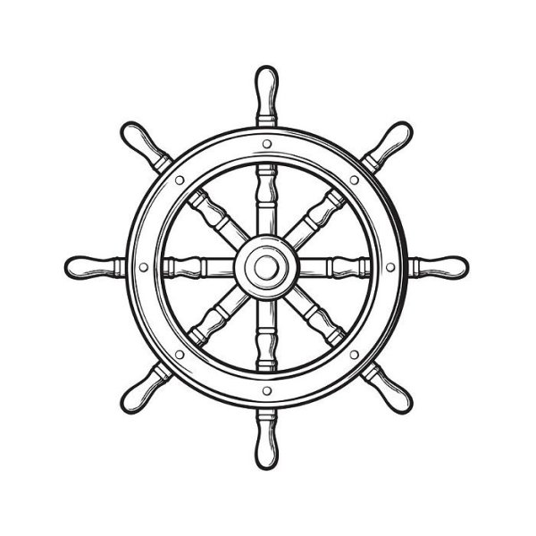 Штурвал детский рисунок