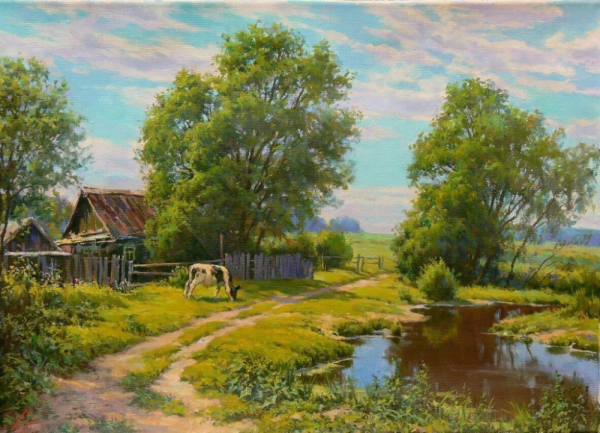 Таранов Вячеслав пейзаж " деревенский пейзаж"