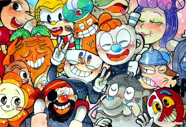 Герои игры Cuphead