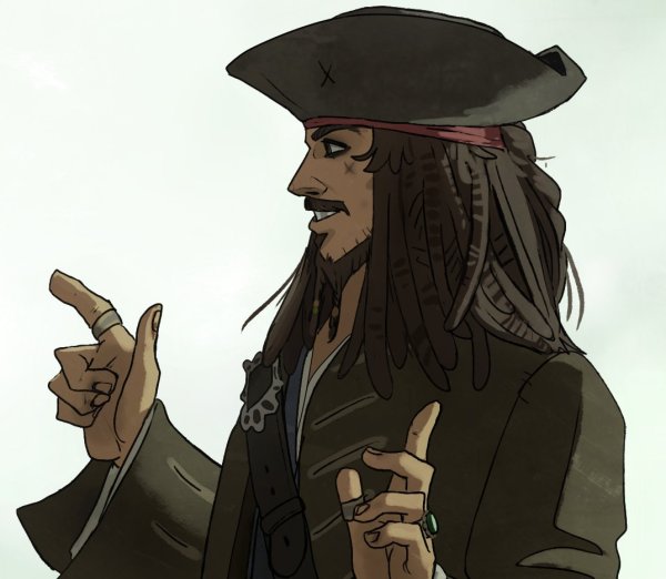 Пираты Карибского моря Джек Воробей аниме