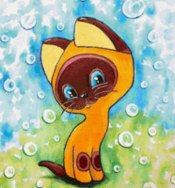 Котенок гача рисунок карандашом