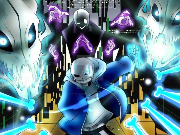 Гастер Санс и Папирус Glitchtale