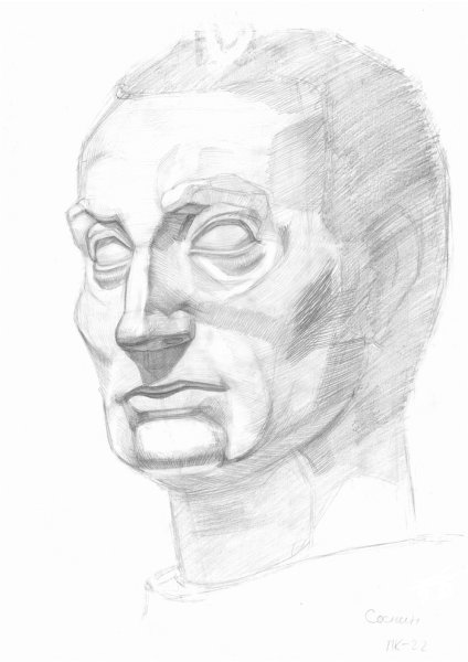 Гипсовая голова Гаттамелата