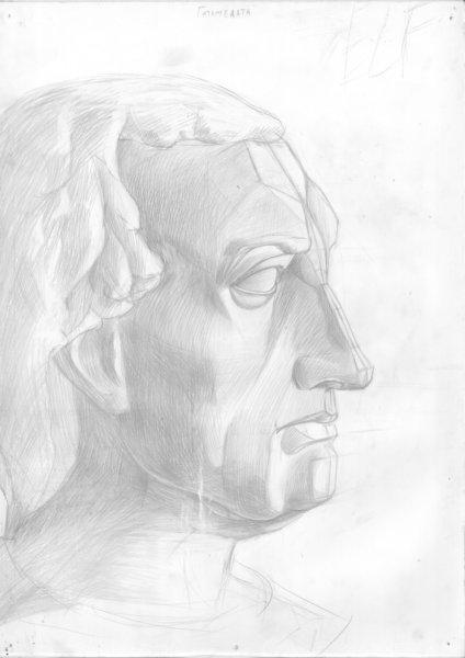 Гипсовая голова Донателло