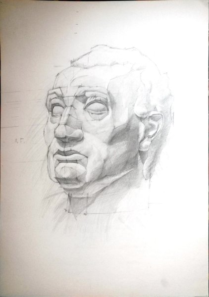 Гипсовая голова Гаттамелата Академический