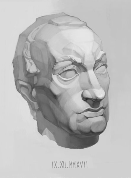 Гипсовая голова Гаттамелата Академический