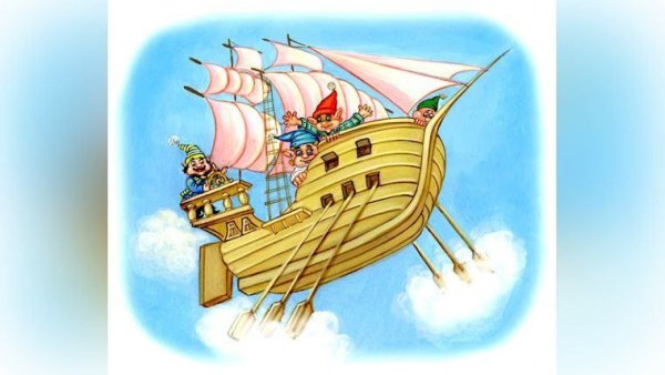 Летучий корабль иллюстрации