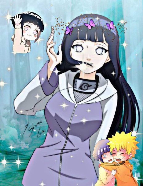 Хината Хьюга и Наруто Эстетика