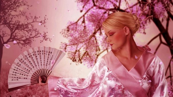 Девушка в кимоно