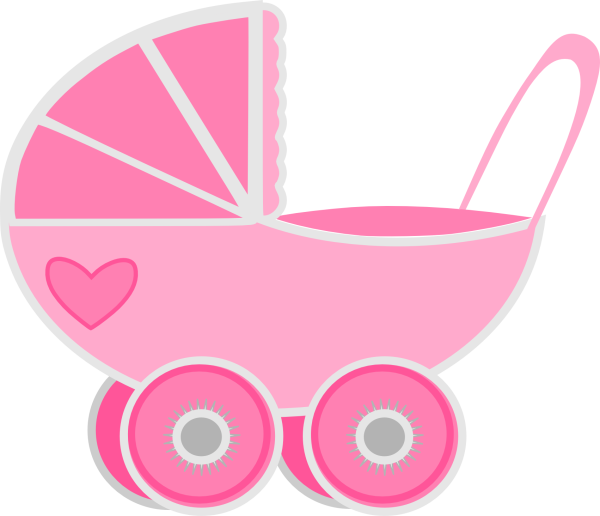 Розовая коляска рисунок