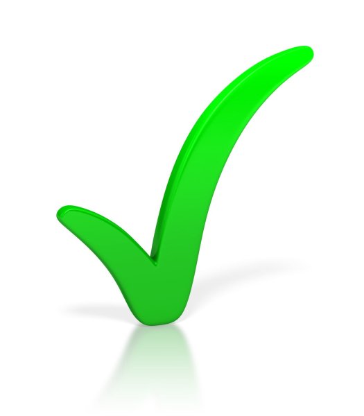 Галочка на прозрачном фоне