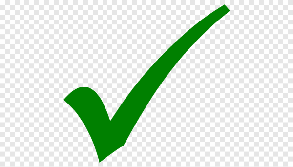 Зеленая галочка без фона