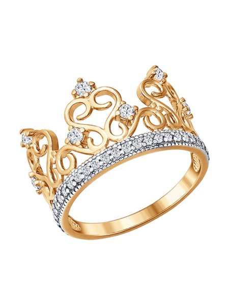 SOKOLOV кольцо-корона с фианитами 94011218