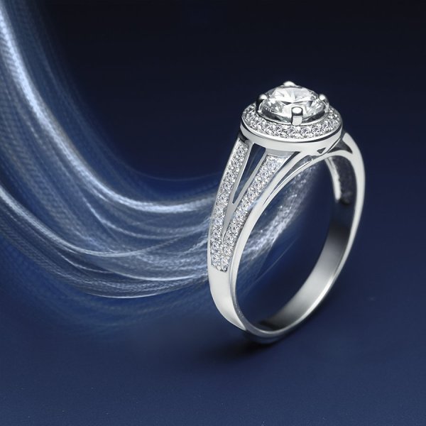 Золота кольцо из белого бриллиантами rhin2323-88y-w