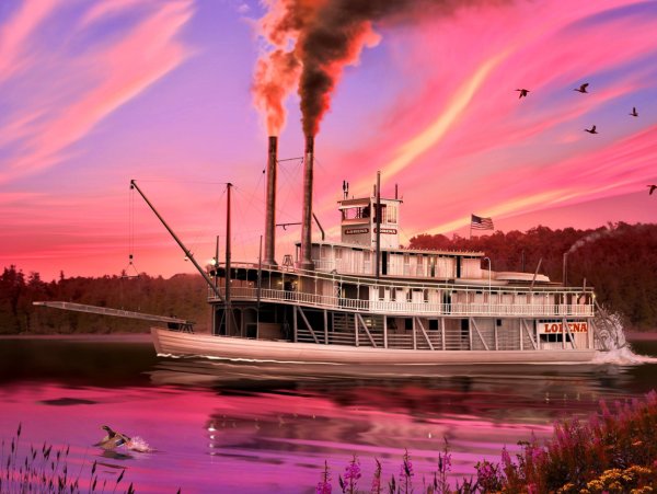 Паровой катер Steamboat
