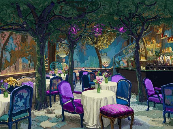 Сказочный интерьер кафе