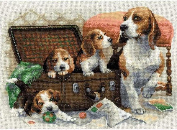 Риолис набор для вышивания крестом Собачье семейство