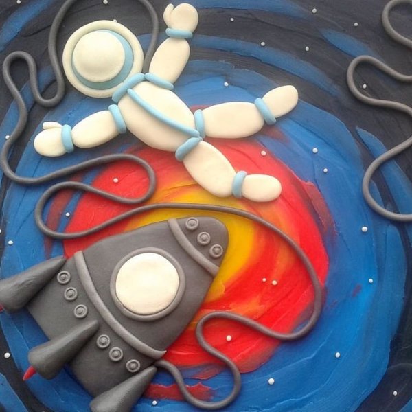 Пластилиновая живопись космос