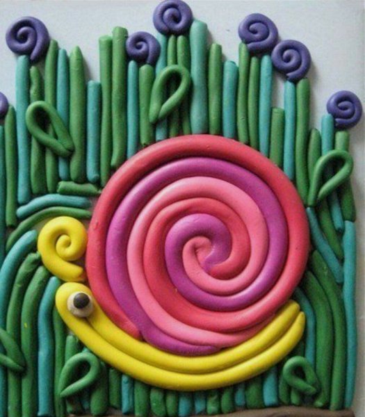 Жгутиковая техника лепки из пластилина для детей