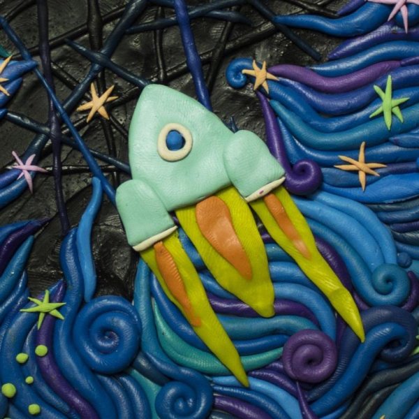 Пластилиновая живопись космос