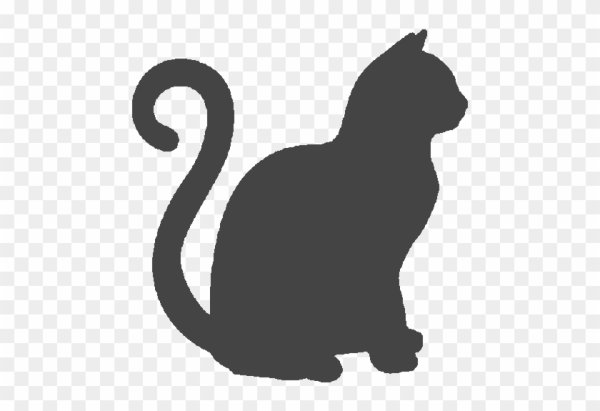 Черный кот силуэт