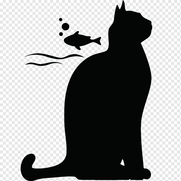 Силуэты котов и кошек