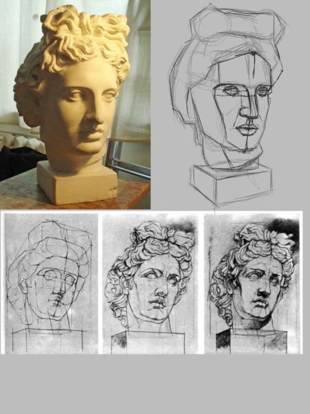 Венера Милосская голова рисунок