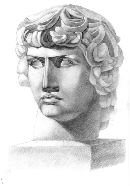 Гипсовая голова Давида Микеланджело