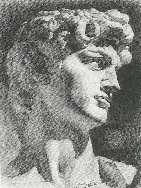 Античная голова с повязкой на голове