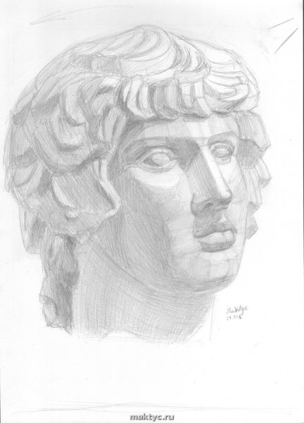 Гаттамелата гипсовая голова МАРХИ