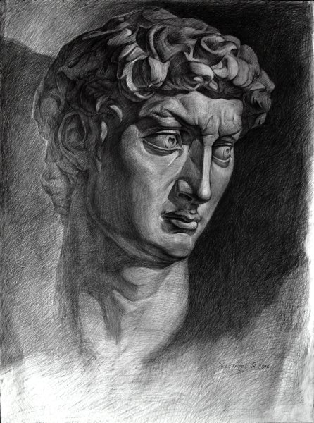 Аполлон Бельведерский гипсовая голова