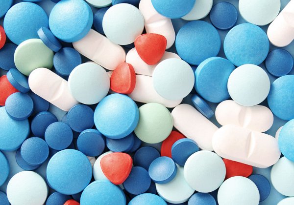 Разноцветные таблетки