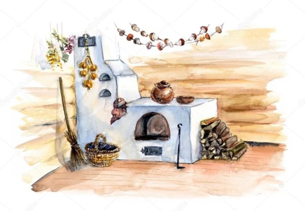 Рисунок на печке Прованс