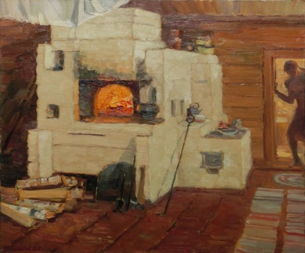 Художник Макаров русская печь