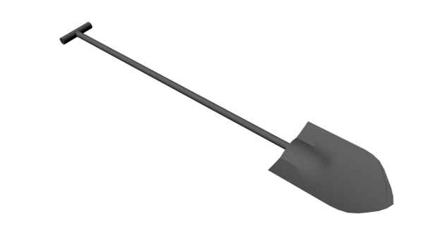Лопата на прозрачном фоне