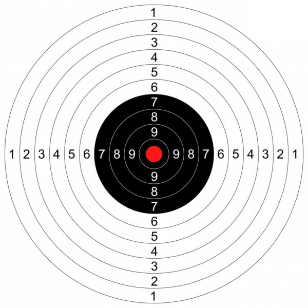 Мишень для стрельбы из огнестрела