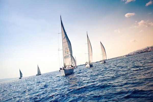 Парусники на море регата