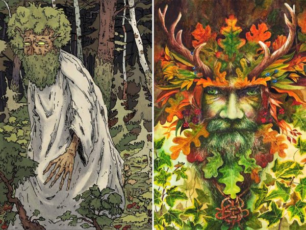 Леший лицо рисунок