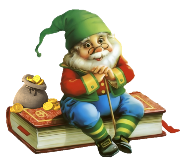 Гномик с книжкой