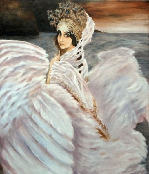 Царица лебедь батик