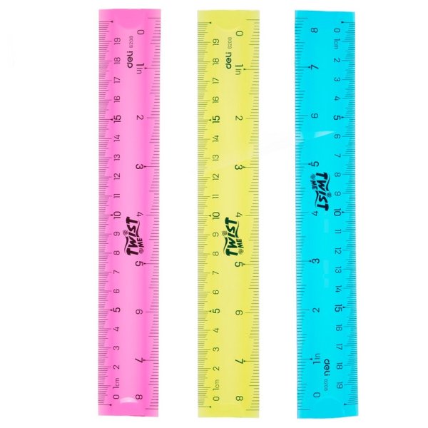 Линейка 25 см прозрачная inформат