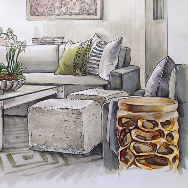 Скетч интерьера