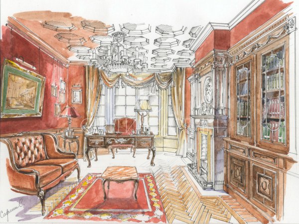 Эскиз интерьера