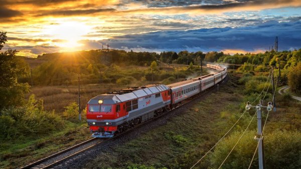 Железная дорога осень