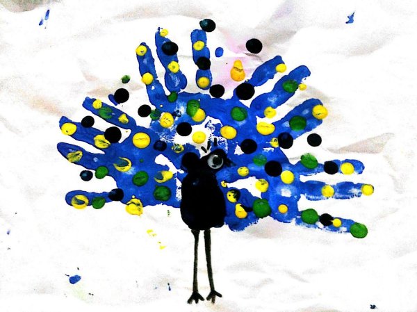 Рисование гуашью пальцами