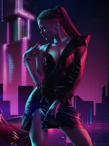 Джессика Альба киберпанк