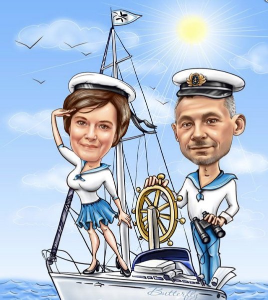 Шарж моряк