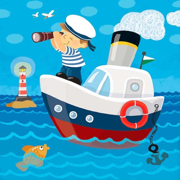 Моряки в море